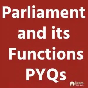 Parliament and its Functions pyqs