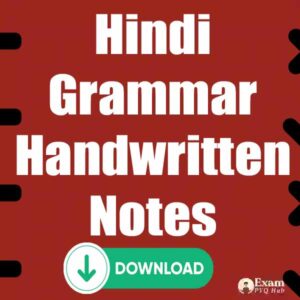 hindi grammar handwritten notes